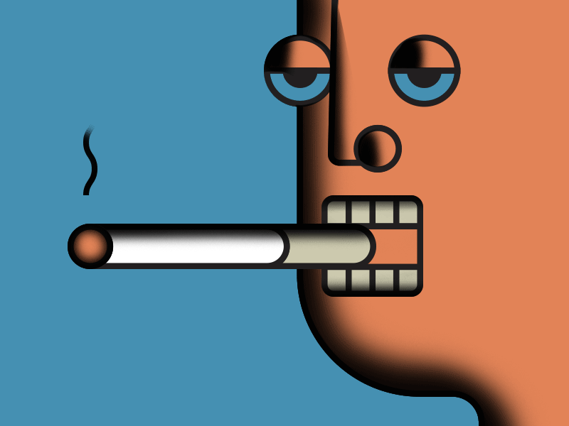 Cig animation cigarette gif gradient motion graphics