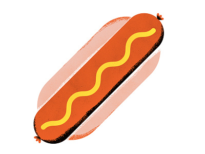 Weenie Roast hot dog illustration