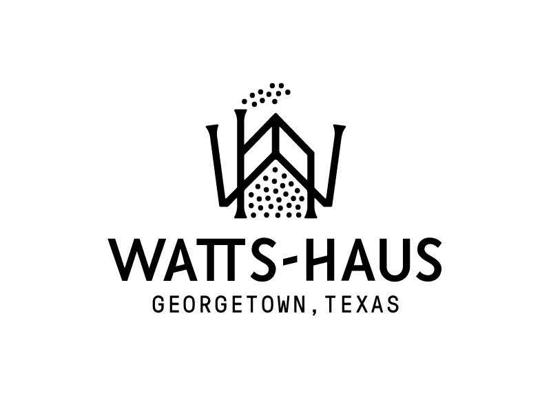 Watts-Haus V2 letters house icon h w monogram logo