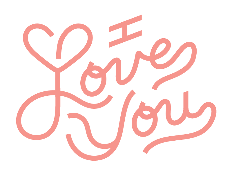 I Love You script typography heart love anniversary valentines card greeting