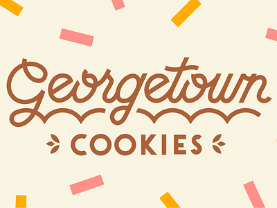 Georgetown Cookies cookie logo sprinkles typogaphy