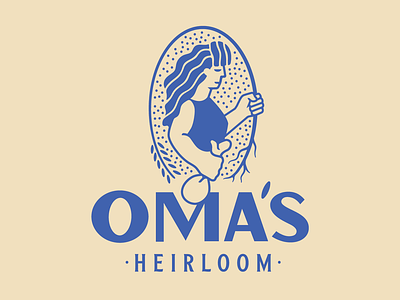 Oma's Heirloom grain heirloom heritage illustration logo seeds type typography