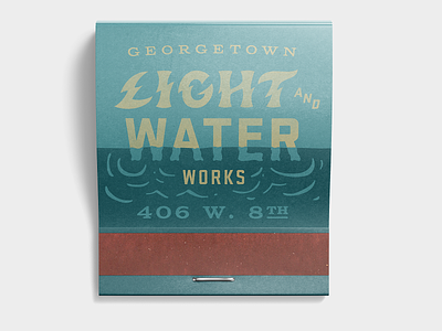 Georgetown Light & Waterworks branding logo matchbook typography water
