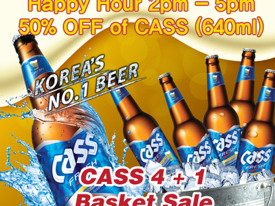 POP Ads Banner Sign Beer Korean Chinese Restaurant
