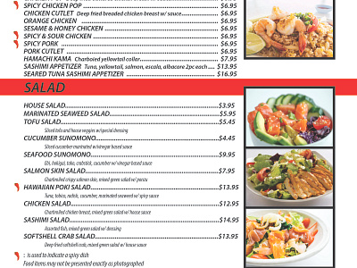 Menu Design Japanese Sushi Restaurant Salad japanese korean menu menu ads menu design restaurant sushi