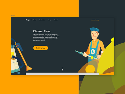 Landing Page app challenge daily003 illustration landing page service ui ux vector
