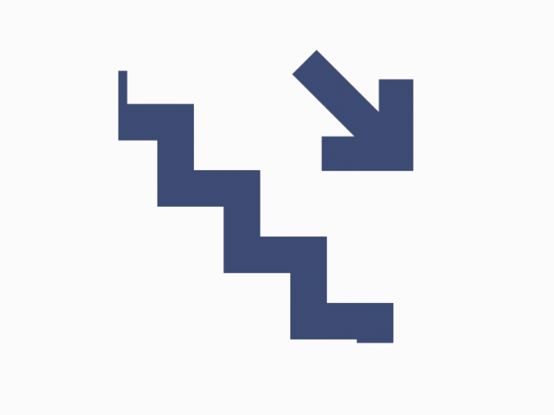 Stairs Down Animated Icon