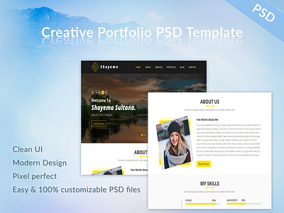 Creative Portfolio PSD Template by Shayema Sultana on Dribbble