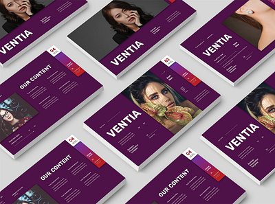 VENTIA - BUSINESS PRESENTATION TEMPLATE branding business design graphic design illustration keynote presentation ui ux