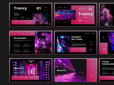 TRANCY - BUSINESS PRESENTATION TEMPLATE branding business design graphic design illustration keynote presentation ui ux