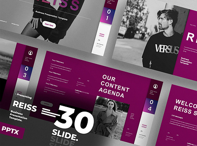 REISS - BUSINESS PRESENTATION TEMPLATE branding business design graphic design illustration keynote presentation ui