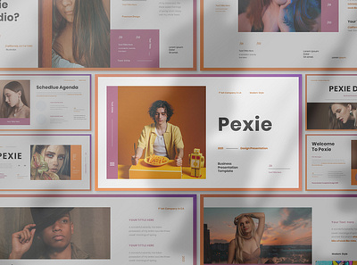 PEXIE - BUSINESS PRESENTATION TEMPLATE branding business design graphic design illustration keynote presentation ui