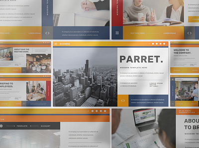 PARRET - BUSINESS PRESENTATION TEMPLATE branding business design graphic design illustration keynote presentation ui