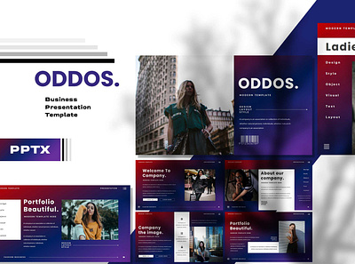 ODDOS - BUSINESS PRESENTATION TEMPLATE branding business design graphic design illustration keynote presentation ui