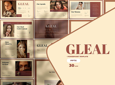 GLEAL - BUSINESS PRESENTATION TEMPLATE branding business design graphic design illustration keynote presentation ui