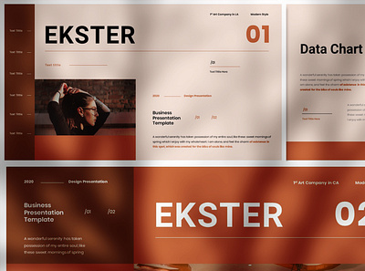 EKSTER - BUSINESS PRESENTATION TEMPLATE branding business design graphic design illustration keynote presentation ui