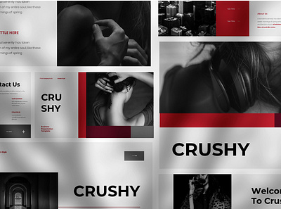 CRUSHY - BUSINESS PRESENTATION TEMPLATE branding business design graphic design illustration keynote presentation ui