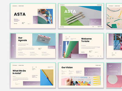 ASTA - BUSINESS PRESENTATION TEMPLATE branding business design graphic design illustration keynote presentation ui