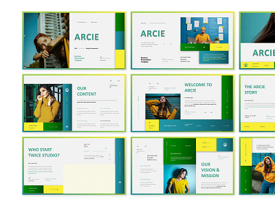 ARCIE - BUSINESS PRESENTATION TEMPLATE branding business design graphic design illustration keynote presentation ui