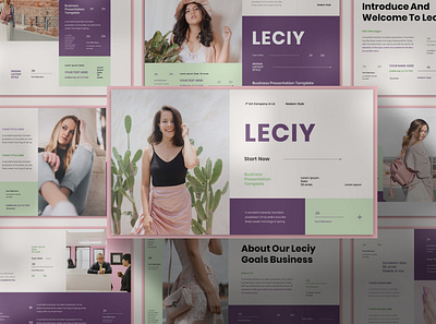 LECIY - BUSINESS PRESENTATION TEMPLATE branding business design graphic design illustration keynote presentation ui