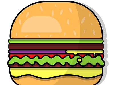 Burger design flat design graphic graphic design illustrator vector