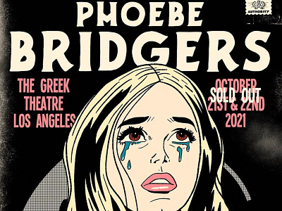 Tour Poster Illustration for Phoebe Bridgers band comic book design graphic design illustration illustrator merchandise nostalgia phoebe bridgers poster poster design procreate punk retro retro illustration