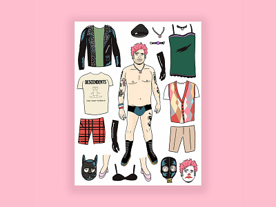 Music Video Illustration for NOFX band graphic design illustration illustrator music video nofx nostalgia paper doll paperdoll procreate