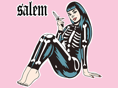 Record Cover and Merch Design for Salem band design graphic design illustration illustrator nostalgia procreate