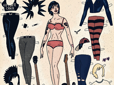 Paper Doll Illustration of Brody Dalle