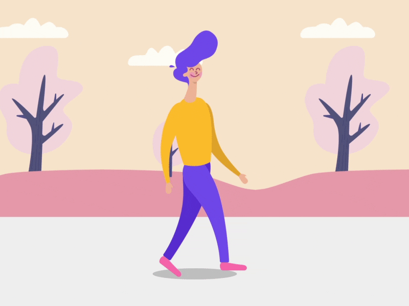 Dude walking after effect animation characer charactedesign design flat gif illustration loop motion motion design motion graphic design motion graphics render vector walkcycle