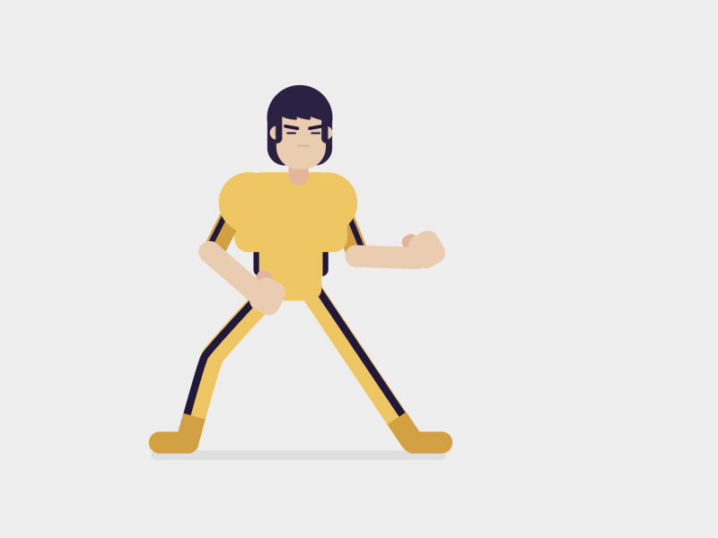 Bruce Lee aftereffects animation artwork bruce lee characer charactedesign design flat gif illustration loop mograph motion motion graphics vector