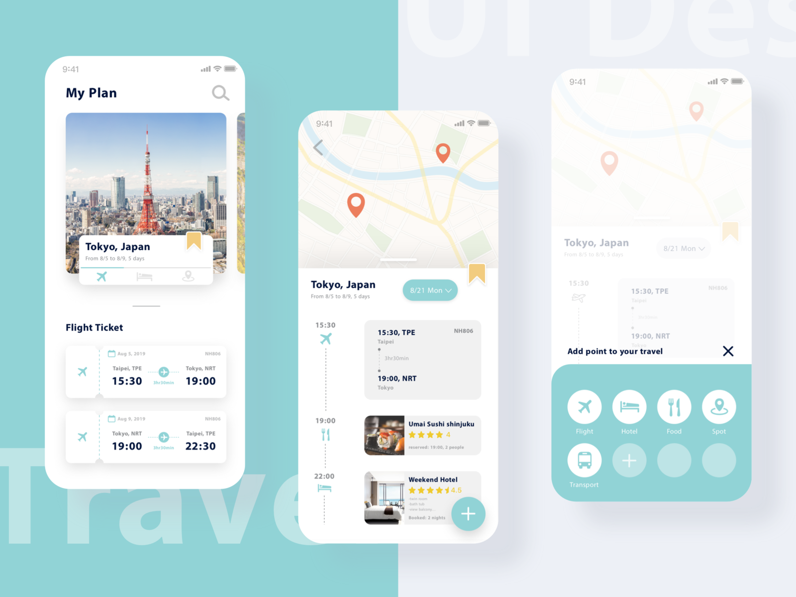 Travel Planner by Liu Chia Hua on Dribbble