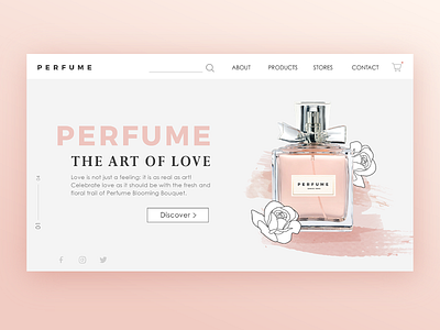 Ecommerce Landing Page branding design ecommerce handpainted homepage landingpage layout perfume ui uidesign web website