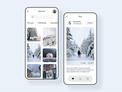 Photo sharing app app appdesign application clean clean design interface design photography photosharing simple simple design socialmedia ui ui design uidesign uiux