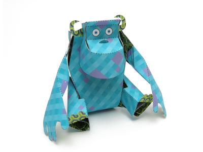 James P. Sullivan monster monsters inc. paper engineering papercraft pattern sulley