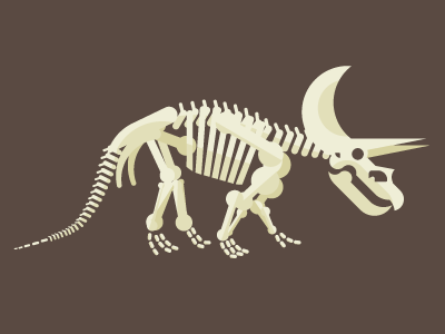 Triceratops Skeleton dinosaur graphic design illustration skeleton triceratops