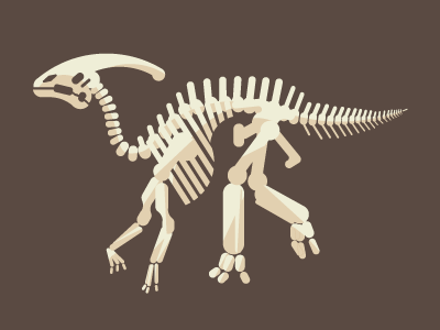Parasaurolophus Skeleton dinosaur skeleton illustration parasaurolophus vector