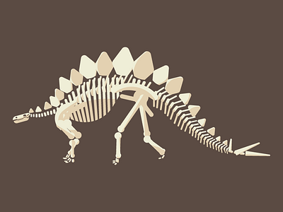 Stegosaurus Skeleton illustration skeleton stegosaurus vector