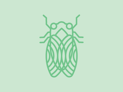 missing the summer cicada icon logo vector