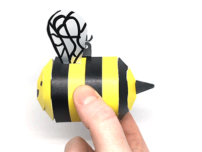 Honey Bee bee bumble bee paper engineering pop up spring