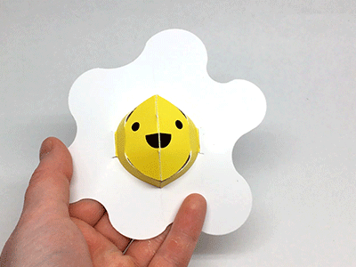 Pop Up Fired Egg egg fried egg paper engineering pop up