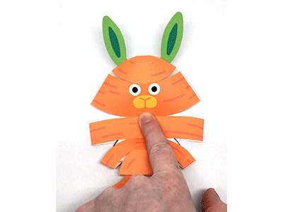 Bunny Pop bunny carrot easeter egg paper engineering pop up