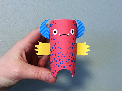 Day 1 creature monsters paper papercraft paperengineering papertoy the100dayproject toy