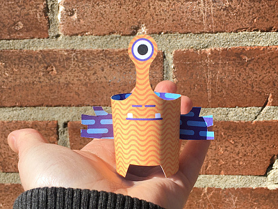Day 2 creature monsters paper papercraft paperengineering papertoy the100dayproject toy