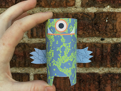 Day 3 creature monsters paper papercraft paperengineering papertoy the100dayproject toy