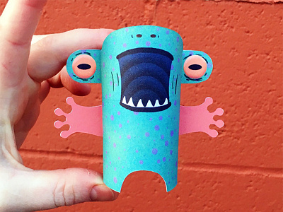 Day 4 creature monsters paper papercraft paperengineering papertoy the100dayproject toy
