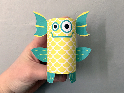 Day 6 creature monsters paper papercraft paperengineering papertoy the100dayproject toy