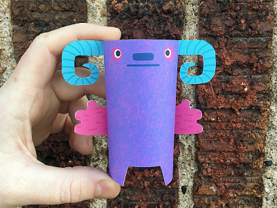 Day 8 creature monsters paper papercraft paperengineering papertoy the100dayproject toy