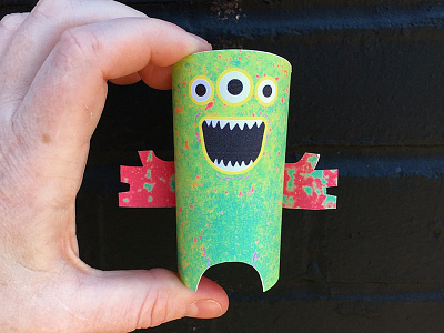 Day 10 creature monsters paper papercraft paperengineering papertoy the100dayproject toy