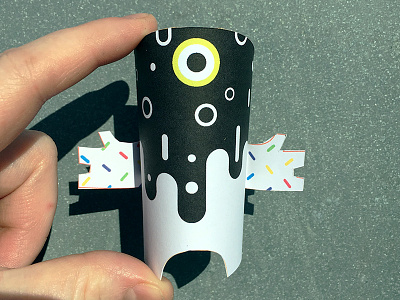 Day 17 creature monsters paper papercraft paperengineering papertoy the100dayproject toy